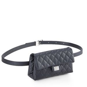 Authentic CHANEL Caviar Waist-Belt Uniform Bag